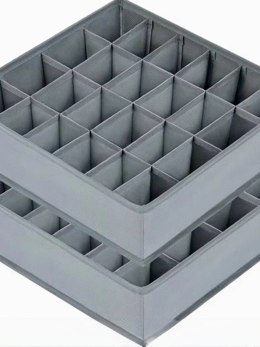 NEW! Gray Fabric Drawer Organizer with 24 Compartments